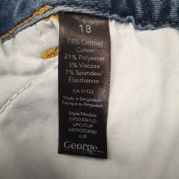 2/$30.00 - George Ladies Medium Wash Blue Jeans - Picture 6 of 10